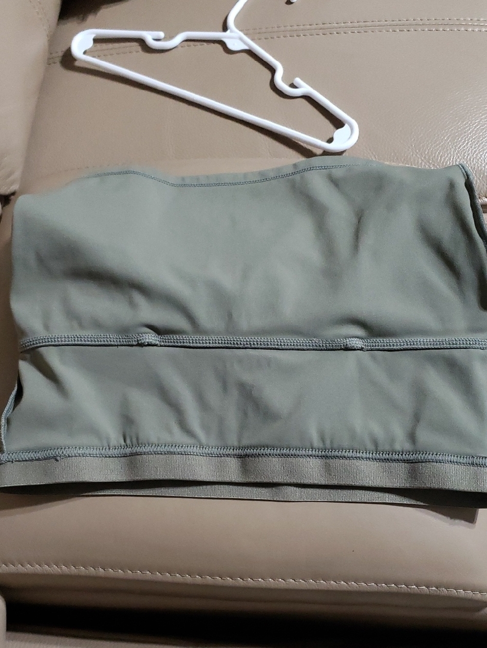 Adanola Ultimate Tank Bra Top In Olive Green. Size: Small - Picture 4 of 6